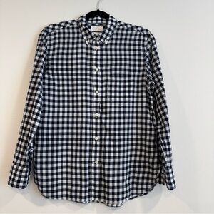 J.Crew Classic Gingham Button Down Shirt Long Sleeve Cotton Lightweight Office 6